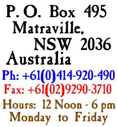 Walter Holt's Old Money - Postal Address and Telephone Numbers